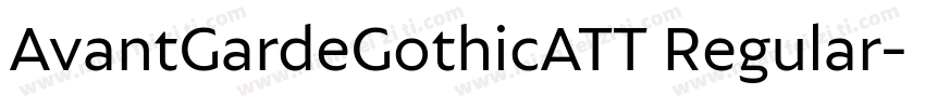AvantGardeGothicATT Regular字体转换